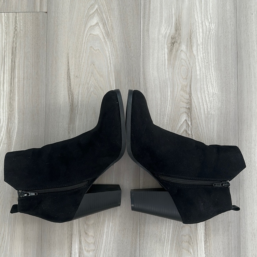8.5 Black Suede Mid Bootie